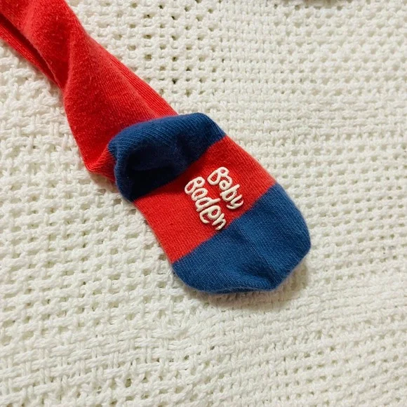 Baby Boden Denim Top Nautical Lighthouse Boat Applique Tights Set 0-3 Months - Picture 3 of 5